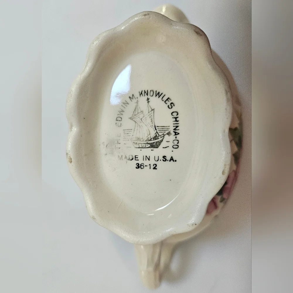 Vintage Antique Edwin M Knowles China Creamer Bowl 36-12 6.5
